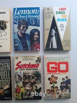 10 Vintage Music Paperbacks, The Beatles, The Who, John Lennon, Satchmo, Etc