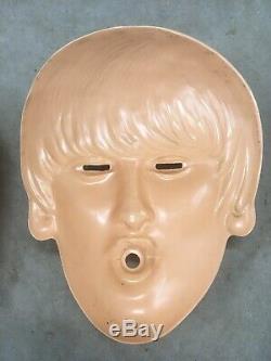 12 RARE Vintage BEATLES Masks Costume John Lennon Paul McCartney Ringo Harrison