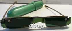 1960's Mod Rare KK Spectacle John Lennon Japan Flip-Up Green Beatles Sunglasses