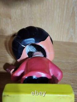 1960s Beatles Bobblehead Nodder John Lennon Yellow Square Base. READ & SEE PICS