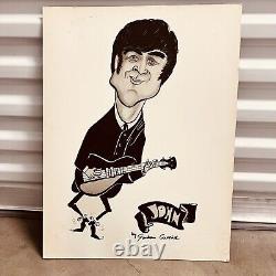 1960s ORIGINAL John Lennon Beatles Caricature by Gordon Currie