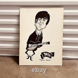 1960s ORIGINAL John Lennon Beatles Caricature by Gordon Currie