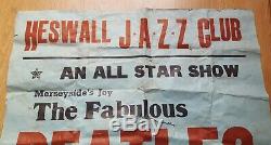 1962 THE BEATLES original concert poster (Heswall Jazz Club) John Lennon