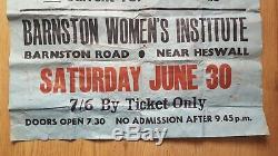 1962 THE BEATLES original concert poster (Heswall Jazz Club) John Lennon