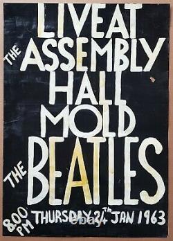 1963 THE BEATLES original concert poster (Assembly Hall, Mold) Lennon McCartney