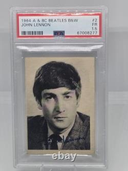 1964 A & BC Chewing Gum Ltd Beatles B&W #2 John Lennon PSA 1.5
