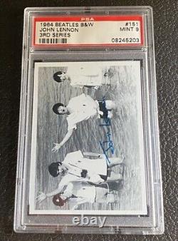 1964 Beatles B&W 3rd Series PSA 9 Paul McCartney John Lennon 151 Mint Card Topps