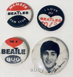 1964 Beatles Bank / 1965 Whistle / 1966 Yellow Submarine Pin John Lennon & More