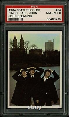 1964 Beatles Color PSA 8 #64 LAST CARD Ringo Paul McCartney John Lennon Topps