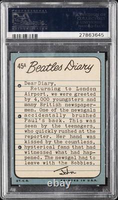 1964 Beatles Diary #45a John Lennon Psa 8