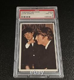1964 Beatles Diary PSA 8 #34A Paul McCartney John Lennon Rookie Card Topps Rock