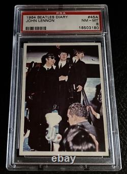 1964 Beatles Diary PSA 8 #45A Paul McCartney John Lennon Card Topps Ringo Starr
