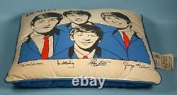 1964 Beatles Pillow with Tags John Lennon Paul McCartney George Harrison Ringo