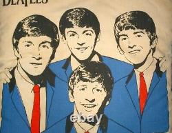 1964 Beatles Pillow with Tags John Lennon Paul McCartney George Harrison Ringo
