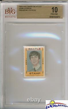 1964 Hallmark BEATLES Stamp John Lennon BGS 10 PRISTINE