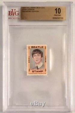 1964 John Lennon Beatles Stamp Rare Bgs 10 Pristine Tough Grade Beats Psa 10