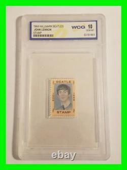 1964 John Lennon Hallmark Beatles Stamp WCG Graded GEM-MINT 10 GRADE