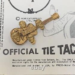 1964 NEMS Beatles Tie Tack Pin On Card John Lennon Paul George Ringo Rare