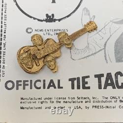 1964 NEMS Beatles Tie Tack Pin On Card John Lennon Paul George Ringo Rare