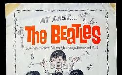 1964 THE BEATLES original US film poster for A Hard Day's Night John Lennon