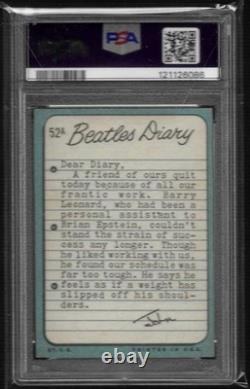 1964 TOPPS BEATLES DIARY # 52A John LENNON CLOSE-UP PSA 7 NM
