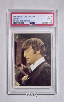 1964 Topps Beatles Color #19 PSA 9 Mint John Lennon Ringo Starr Speaking