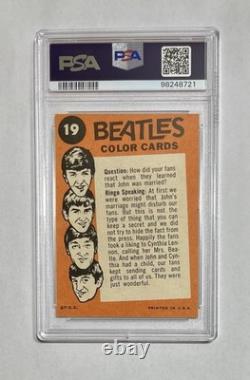 1964 Topps Beatles Color #19 PSA 9 Mint John Lennon Ringo Starr Speaking