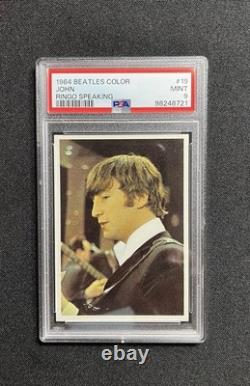 1964 Topps Beatles Color #19 PSA 9 Mint John Lennon Ringo Starr Speaking
