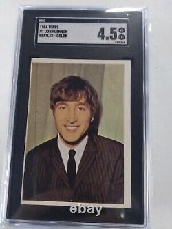 1964 Topps Beatles Color #1 Meet John Lennon Rookie Card RC SGC