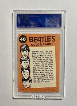 1964 Topps Beatles Color #40 PSA 9 Mint Paul Speaking John Lennon McCartney