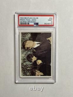 1964 Topps Beatles Color #52 PSA 9 Mint John Lennon Ringo Starr Paul McCartney