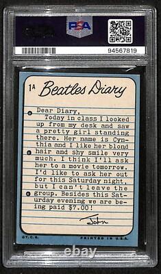 1964 Topps Beatles Diary #1A John Lennon PSA 8 NM-MT 7666
