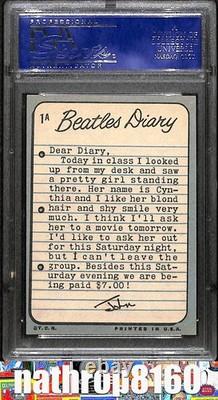 1964 Topps Beatles Diary Trading Card #1A John Lennon PSA 8 NM-MT 8318