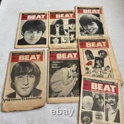 1965 1966 KRLA Beat Magazine John Lennon Beatles Newpaper Mick Jagger LOT of 11