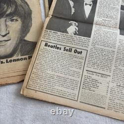 1965 1966 KRLA Beat Magazine John Lennon Beatles Newpaper Mick Jagger LOT of 11