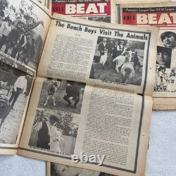 1965 1966 KRLA Beat Magazine John Lennon Beatles Newpaper Mick Jagger LOT of 11