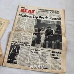 1965 1966 KRLA Beat Magazine John Lennon Beatles Newpaper Mick Jagger LOT of 11