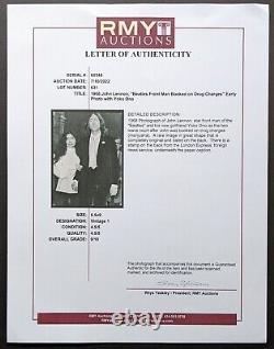 1968 John Lennon + Yoko Ono Type 1 Original Vintage Photo Outside London Court