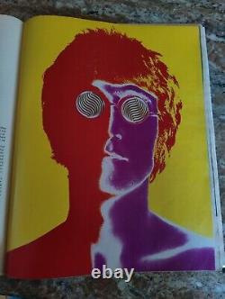 1968 LOOK Magazine John Lennon Beatles Pull Out Poster Portfolio Richard Avedon