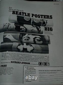 1968 LOOK Magazine John Lennon Beatles Pull Out Poster Portfolio Richard Avedon