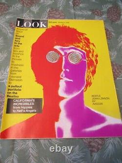 1968 Look Magazine Psychedelic John Lennon Avedon Newstand Issue Beatles Poster