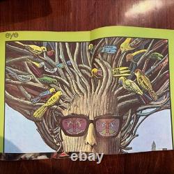 1968 RARE BEATLES EYE MAGAZINE JOHN LENNON COVER withDYLAN POSTER-GREAT SHAPE