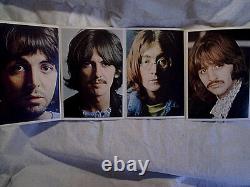 1968 THE BEATLES WHITE ALBUM GERMANY 1C 172-04 174, Poster & 4 Photos, john lennon