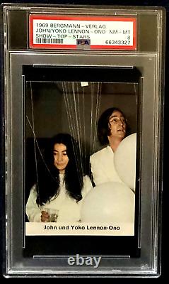 1969 JOHN LENNON & YOKO ONO Bergmann Verlag Top Stars PSA 8 Pop 2, 1 higher