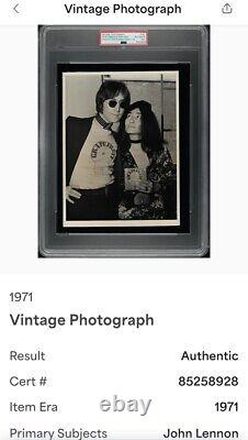 1971 John Lennon & Yoko Ono Type 1 Photo Syndication International 8.5 X 6.5 Psa