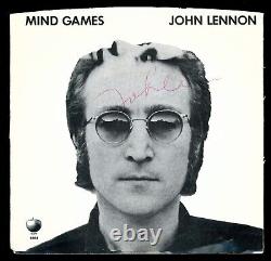 1975 JOHN LENNON autographed signed Mind Games EP record vinyl The Beatles Apple