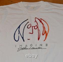 1980's JOHN LENNON vtg rock-star self portrait tee shirt (XL) 80's The Beatles
