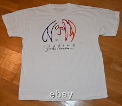 1980's JOHN LENNON vtg rock-star self portrait tee shirt (XL) 80's The Beatles