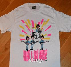 1980's THE BEATLES vtg rock concert tee shirt (S/M) John Lennon Paul McCartney