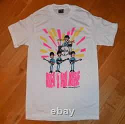 1980's THE BEATLES vtg rock concert tee shirt (S/M) John Lennon Paul McCartney